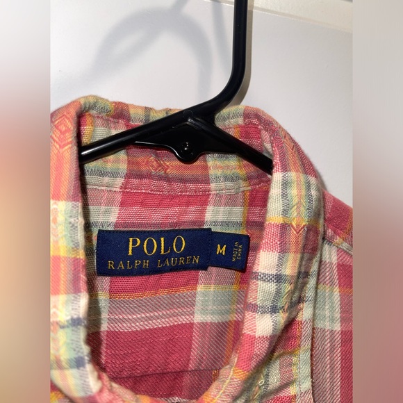 Polo Ralph Lauren twill cotton men plaid shirt M - Picture 4 of 9